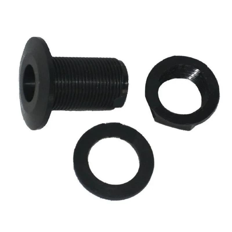 Штуцер (врезка) в бак (емкость) 3/4" (пластик), черный